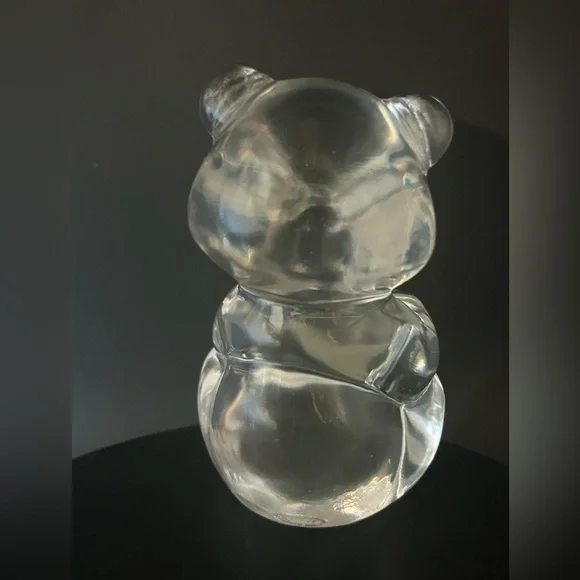 Vintage Fenton Art Glass Bear Figurine: Aquamarine Heart Birthstone - Picture 3 of 6